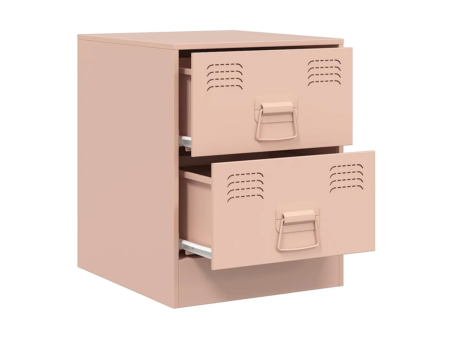 Nachttisch-Beistelltisch-Nachtschrank Rosa 34,5x39x44 cm Stahl SHL66630