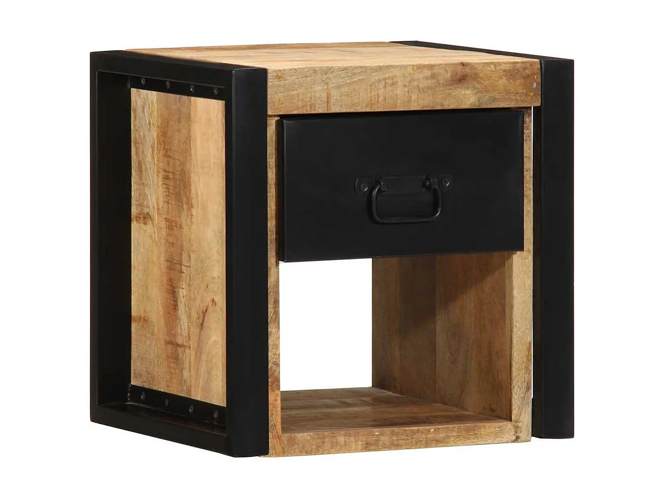 Mesita de noche | Mesilla de noche madera maciza de mango 40x35x40 cm