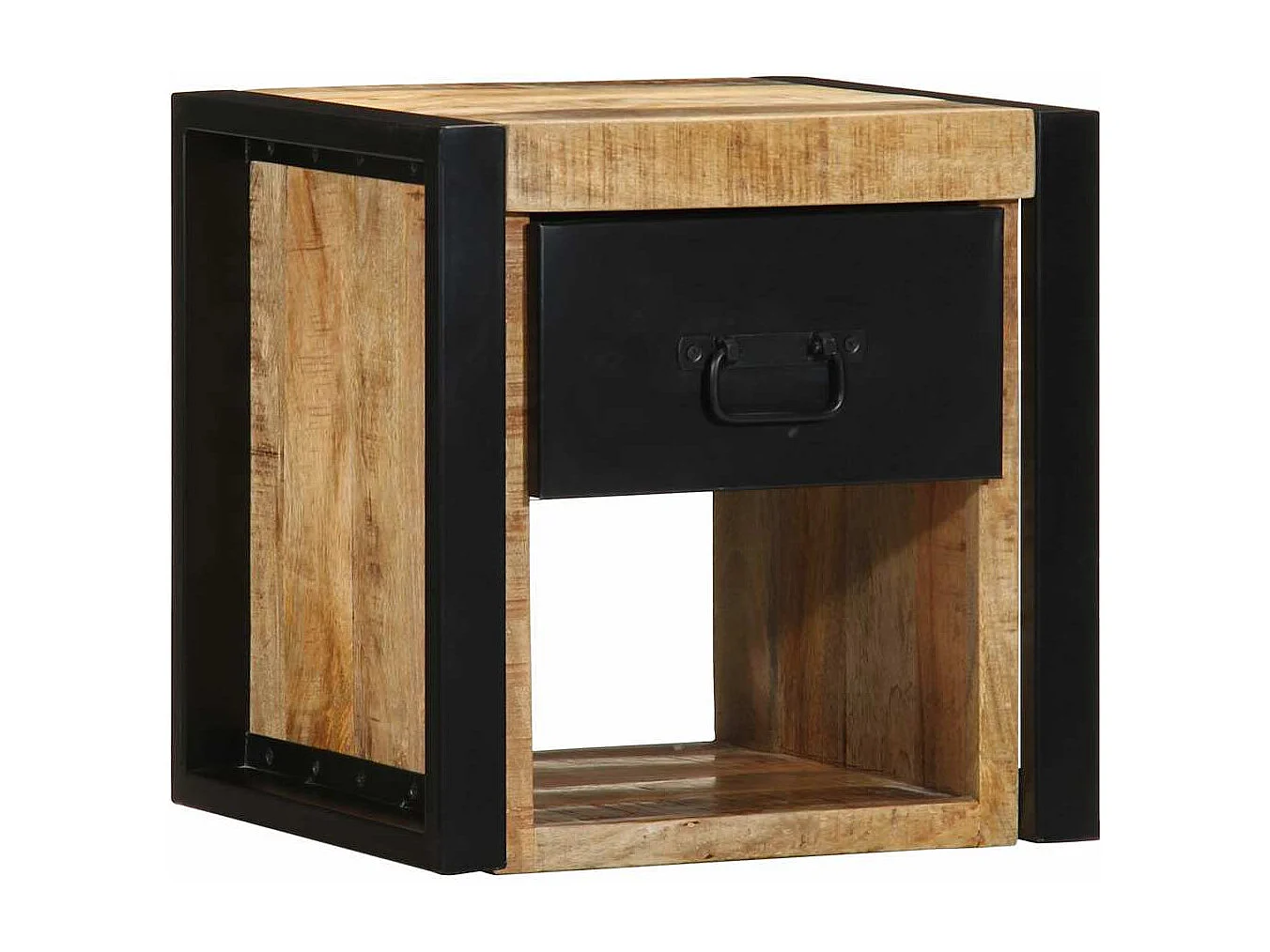 Nachttisch-Beistelltisch 40x35x40 cm Raues Mango-Massivholz SHL1044