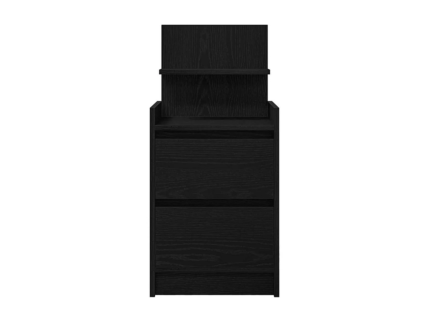 Nachttisch-Beistelltisch mit 2 Schubladen Schwarz 38x34x80 cm SHL29218