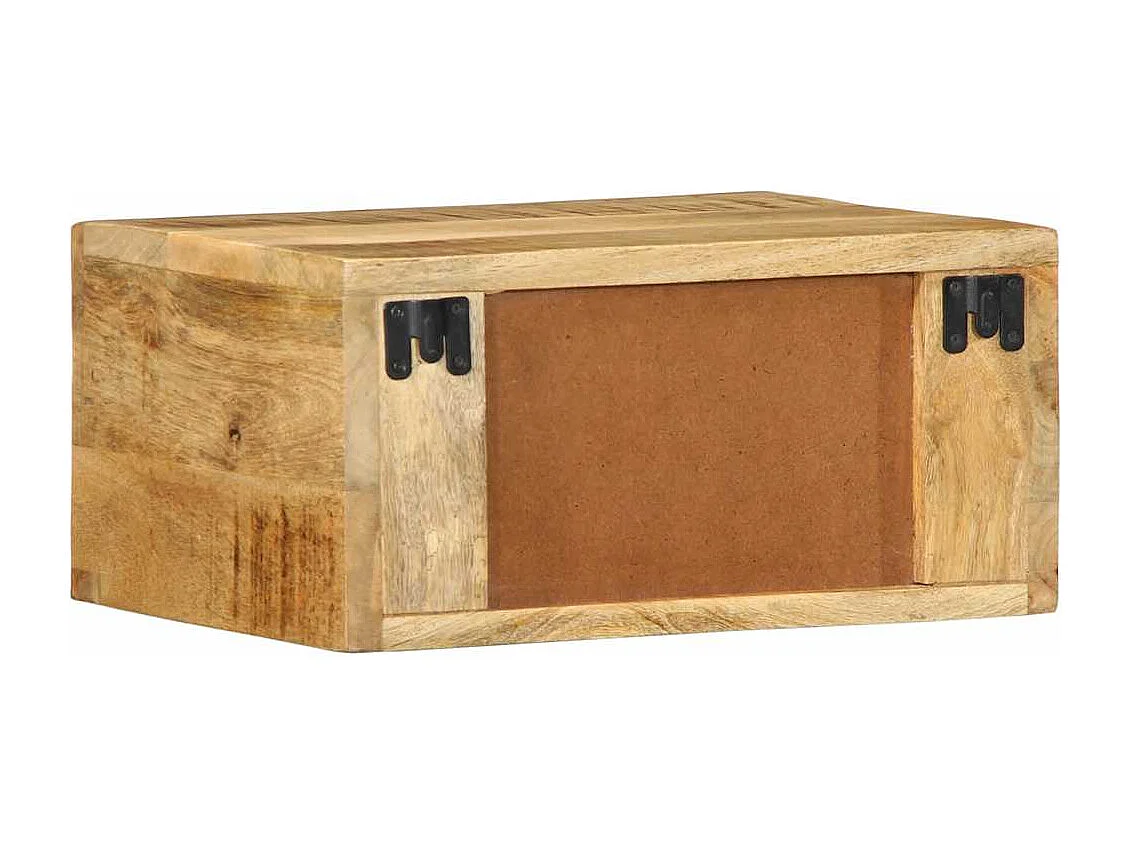 Mesitas de noche | Mesilla de noche de pared 2 uds madera maciza de mango rugosa