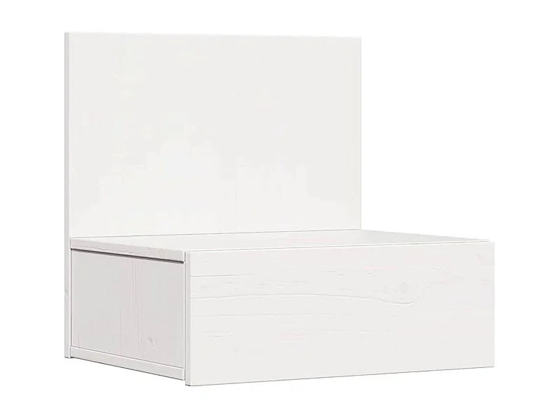 Mesa de Noche | Mesa auxiliar Blanco 42x32.5x40 cm Madera maciza de pino
