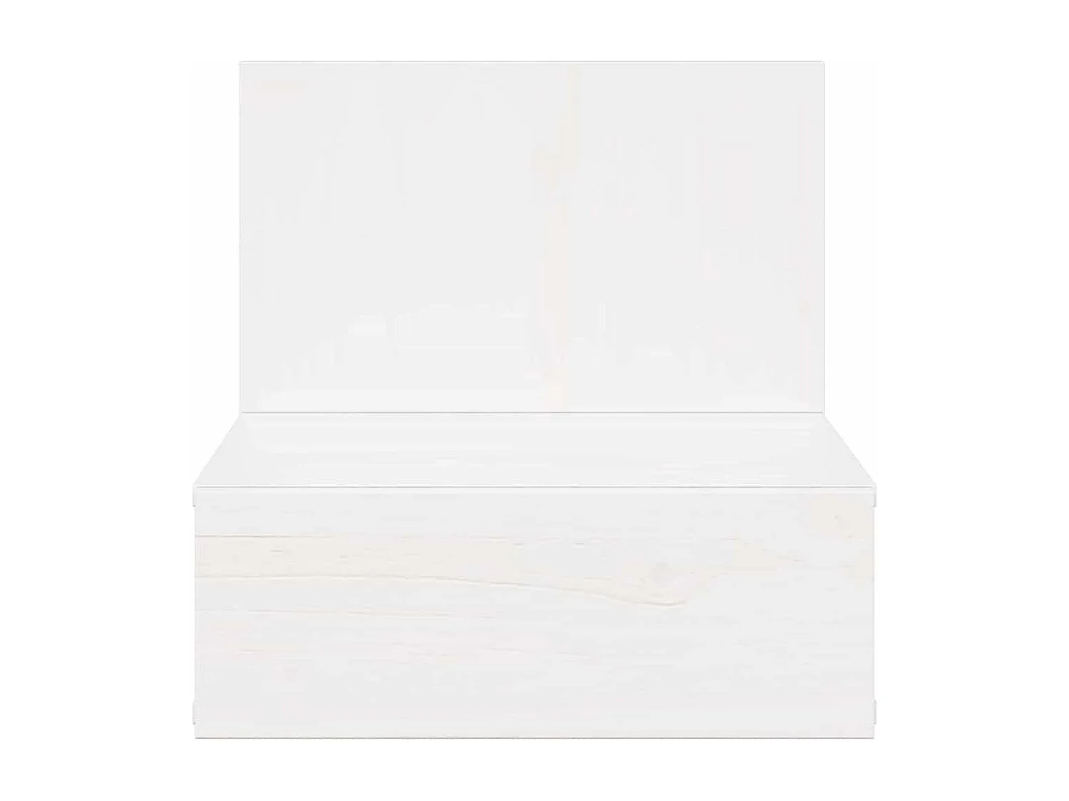 Mesa de Noche | Mesa auxiliar Blanco 42x32.5x40 cm Madera maciza de pino