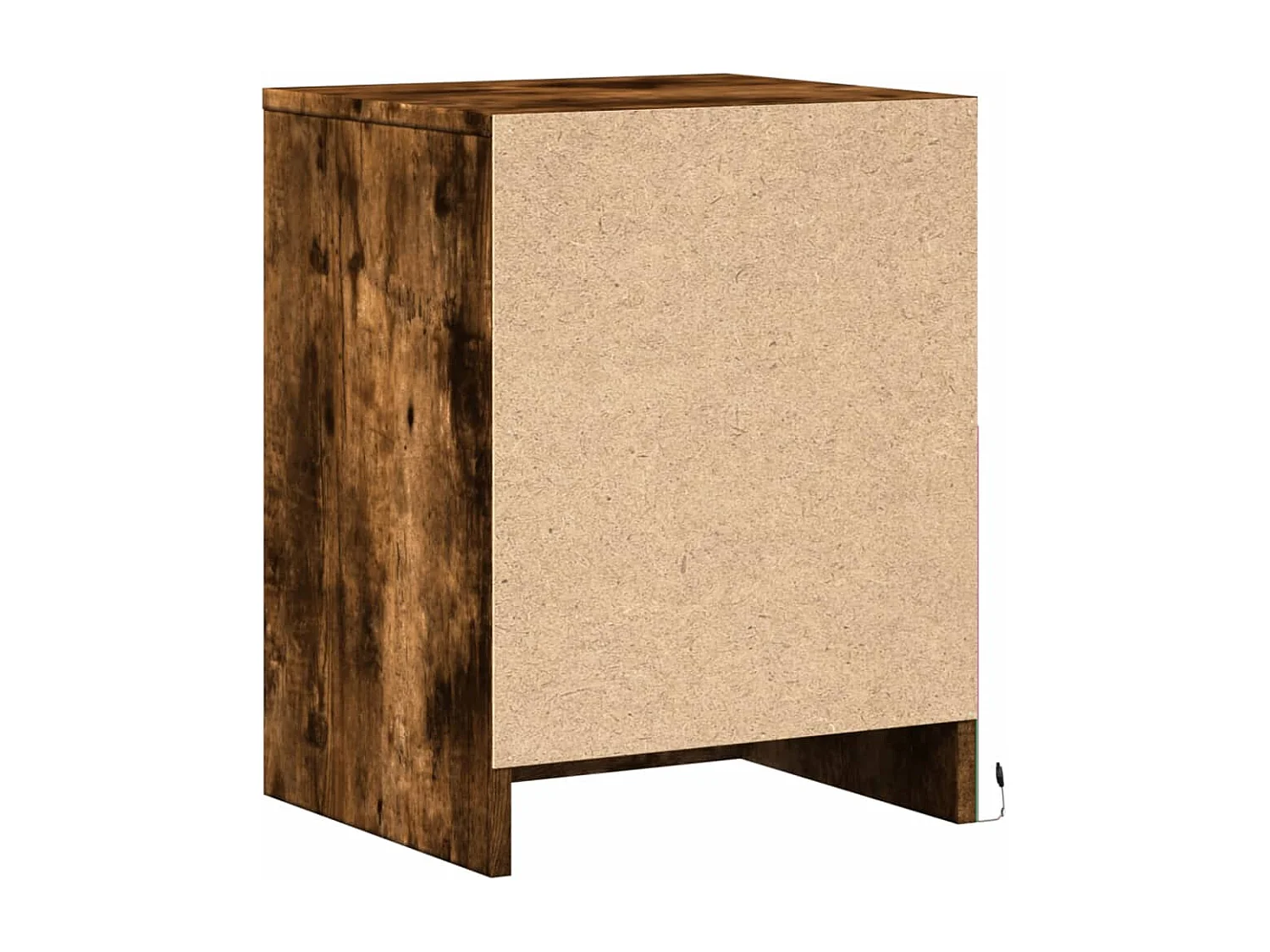 Nachttische mit LED-Leuchten 2er Set | Beistelltisch Räuchereiche Holzwerkstoff SHL22515