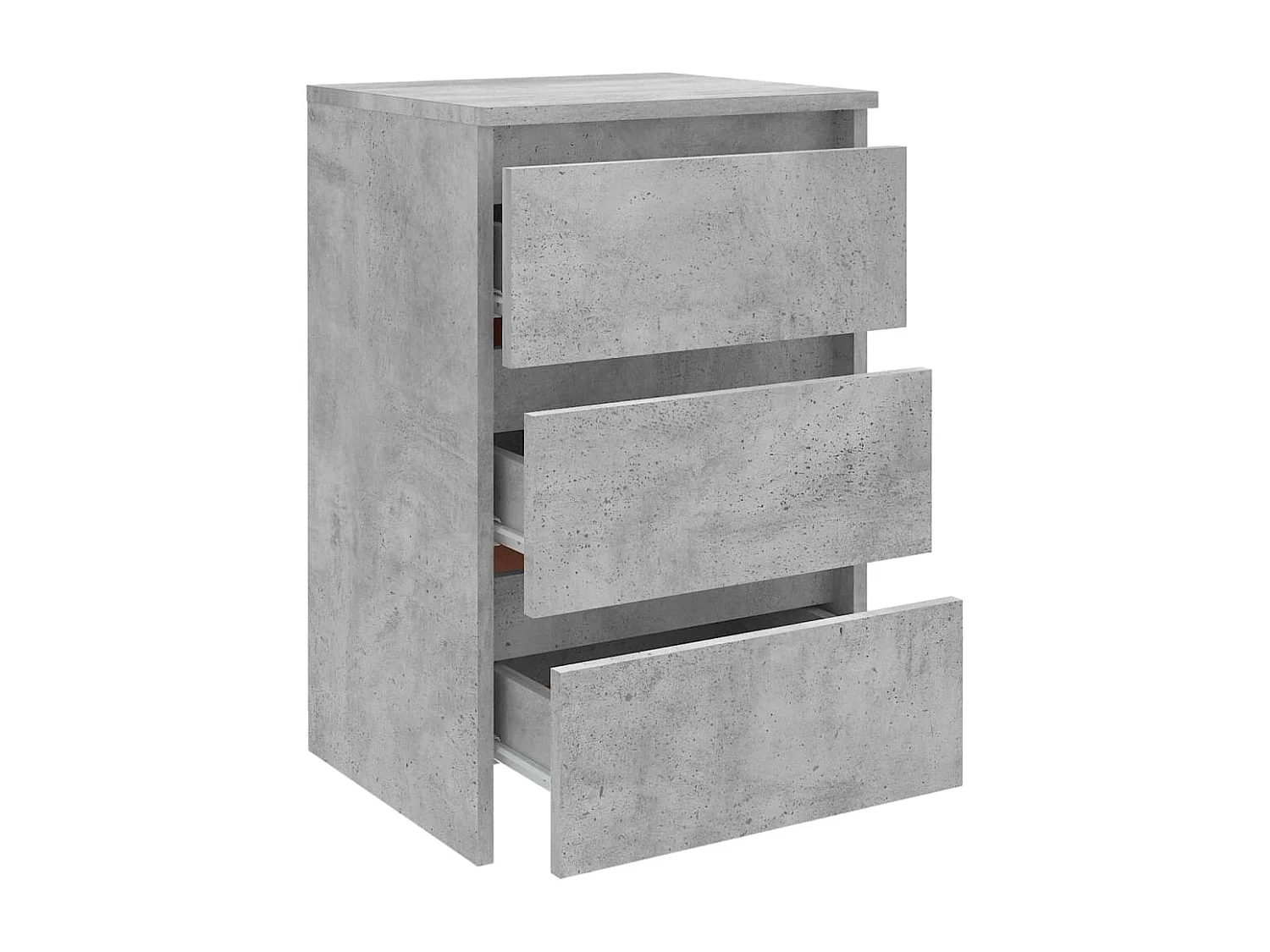 Nachttisch-Beistelltisch Betongrau 40x35x62,5 cm Holzwerkstoff SHL98361