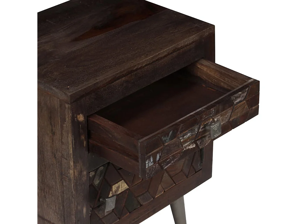 Nachttisch-Beistelltisch Altholz Massiv 40x30x50 cm SHL98445