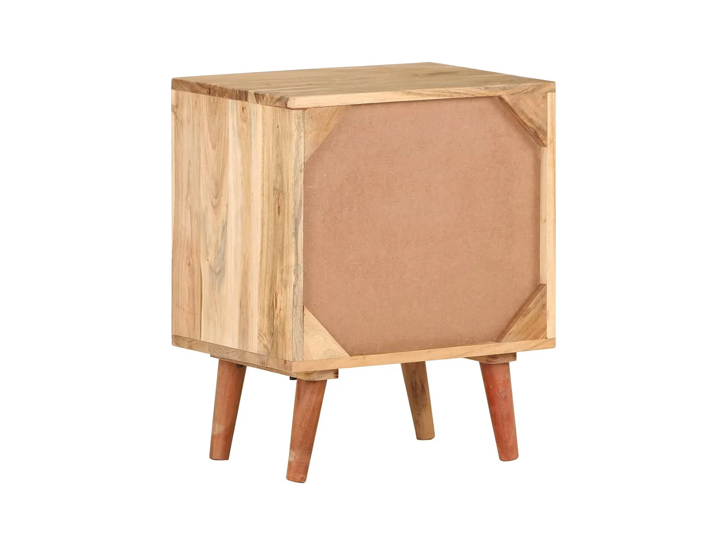 Mesita de noche | Mesilla de noche de madera maciza de acacia 40x30x50 cm