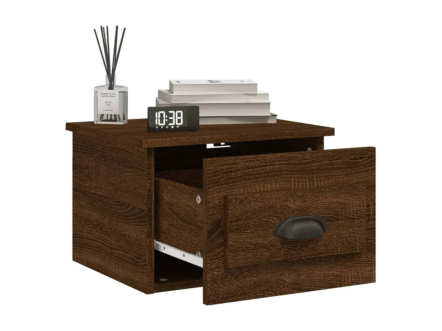 Mesitas de noche | Mesilla de noche de pared 2 uds color roble marrón 41,5x36x28cm