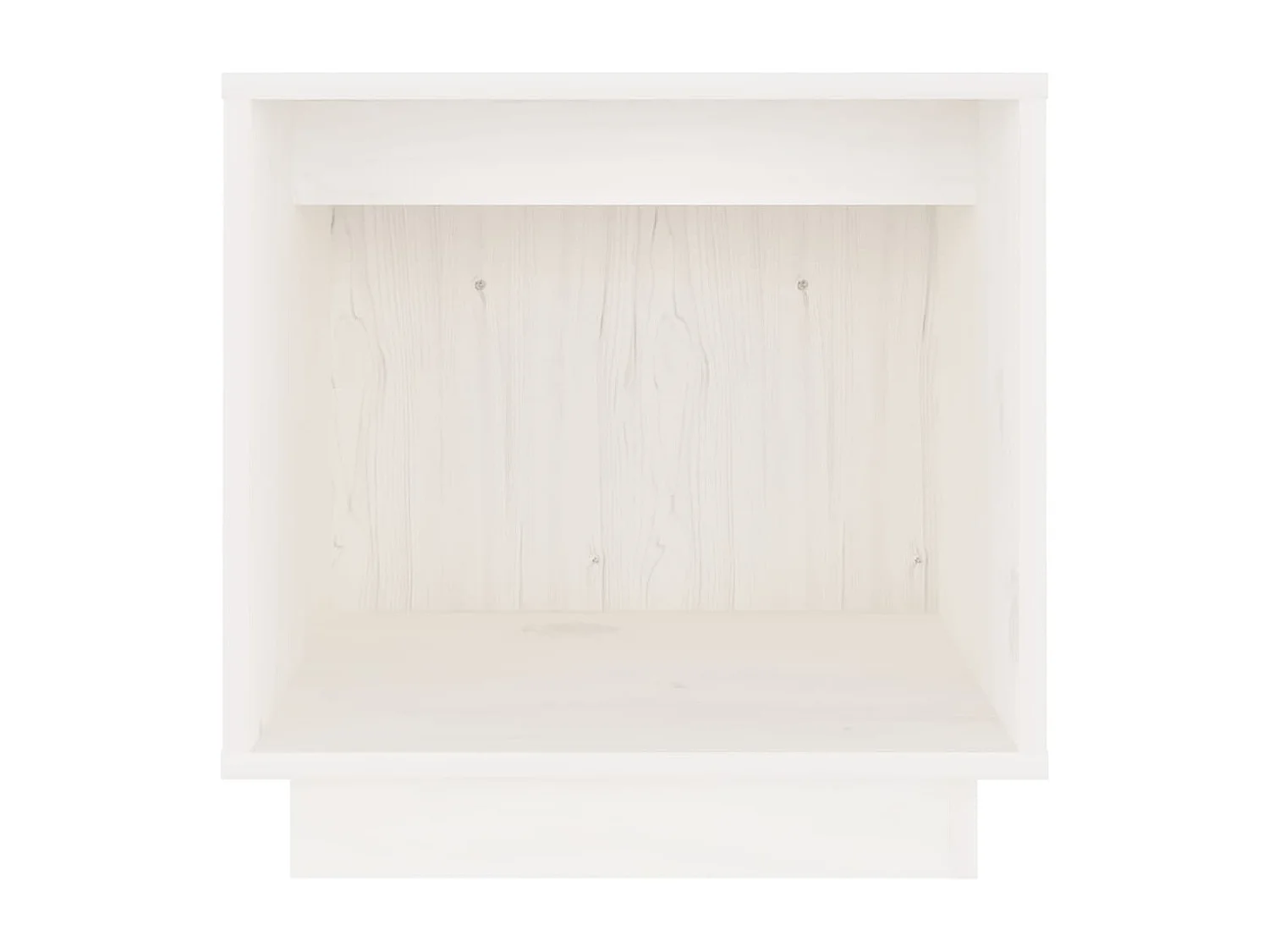 Mesita de noche | Mesilla de noche de madera maciza de pino blanco 40x30x40 cm