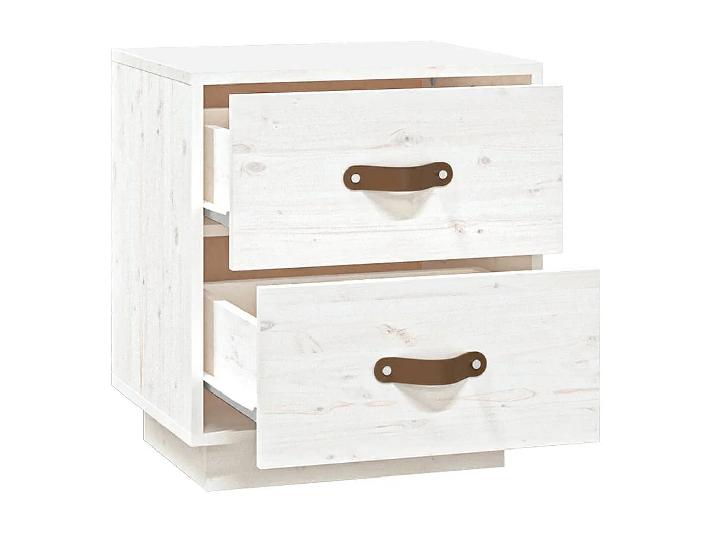 Mesita de noche | Mesilla de noche madera maciza de pino blanco 40x34x45 cm