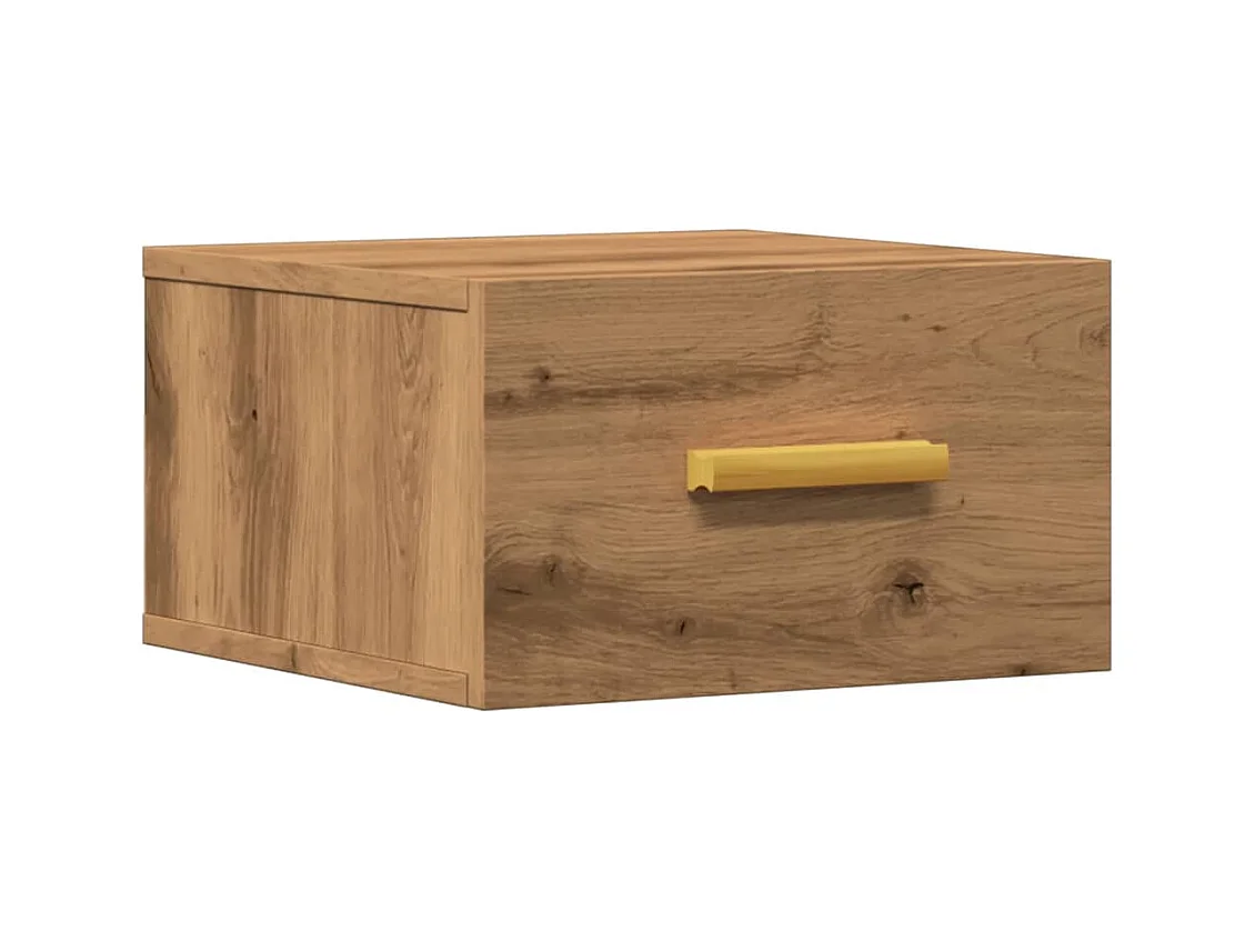 Mesita de noche | Mesilla de noche de pared color roble artisan 35x35x20 cm