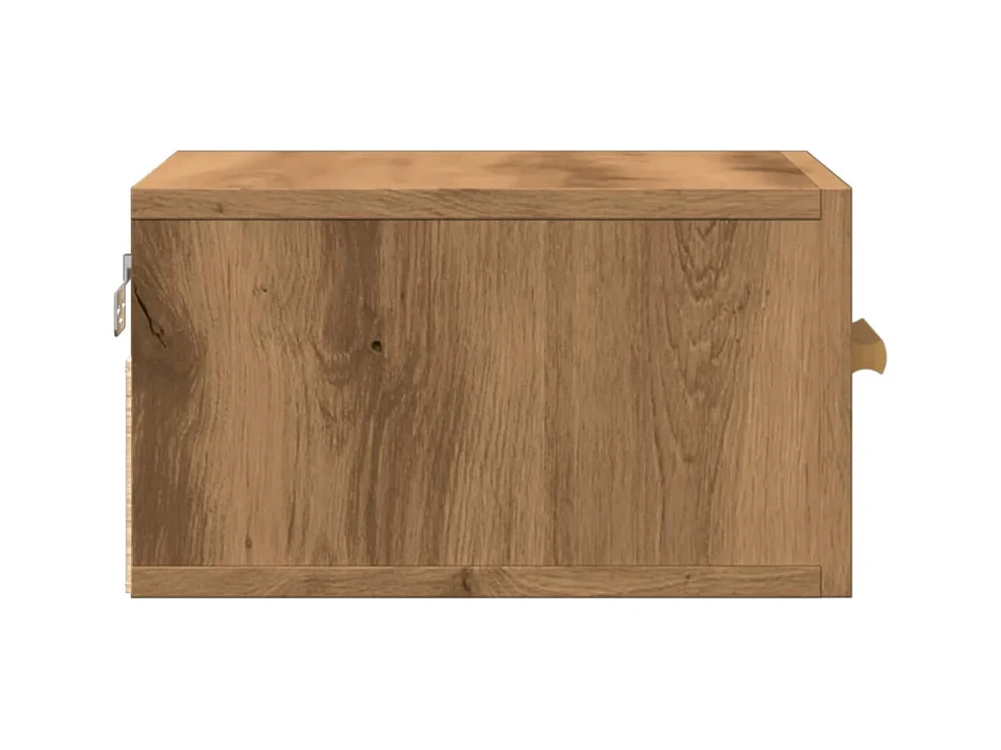 Mesita de noche | Mesilla de noche de pared color roble artisan 35x35x20 cm