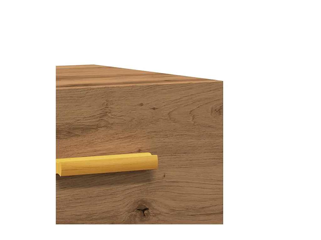 Mesita de noche | Mesilla de noche de pared color roble artisan 35x35x20 cm