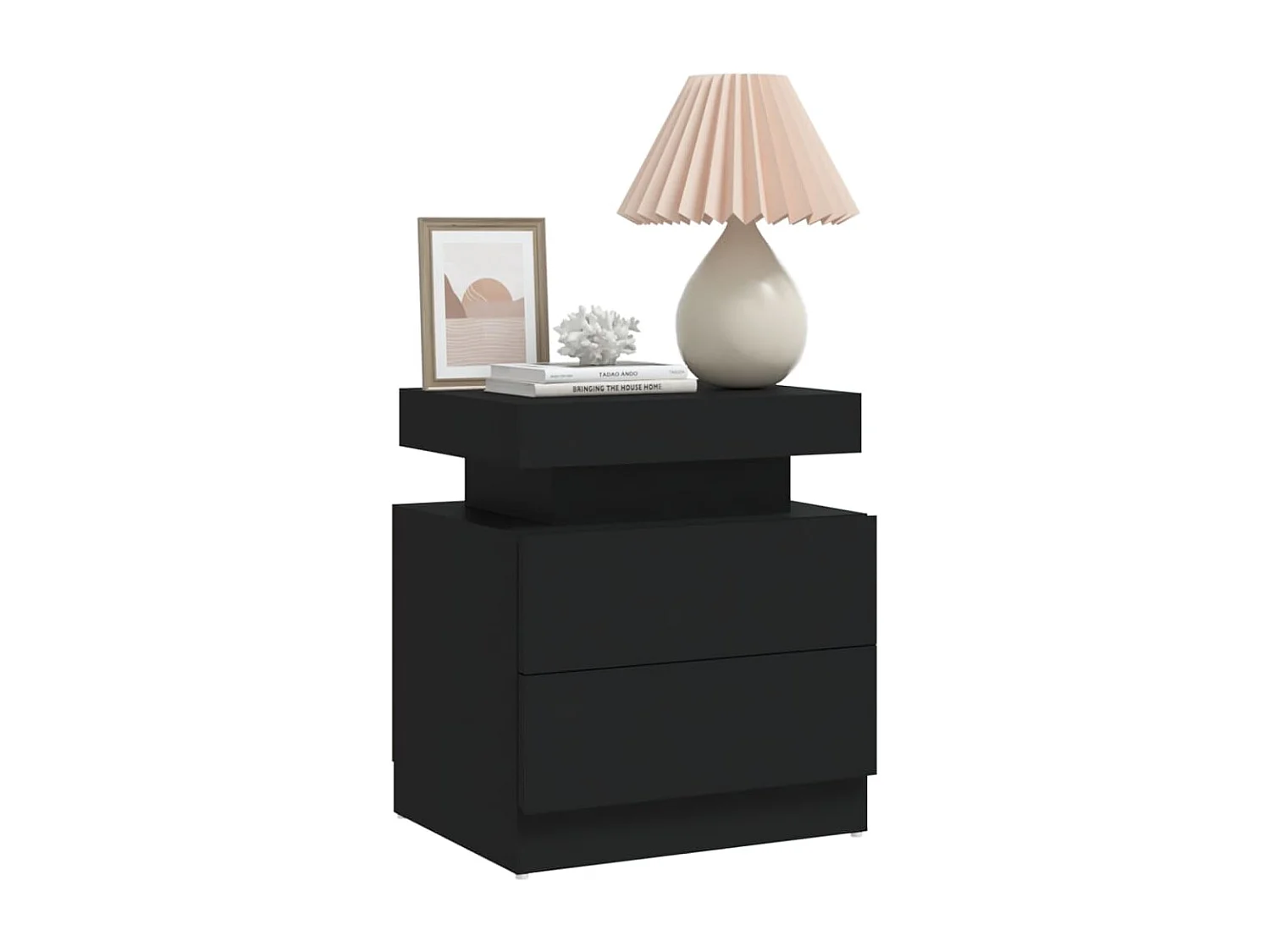 Nachttisch-Beistelltisch Schwarz 45x35x52 cm Holzwerkstoff SHL40937