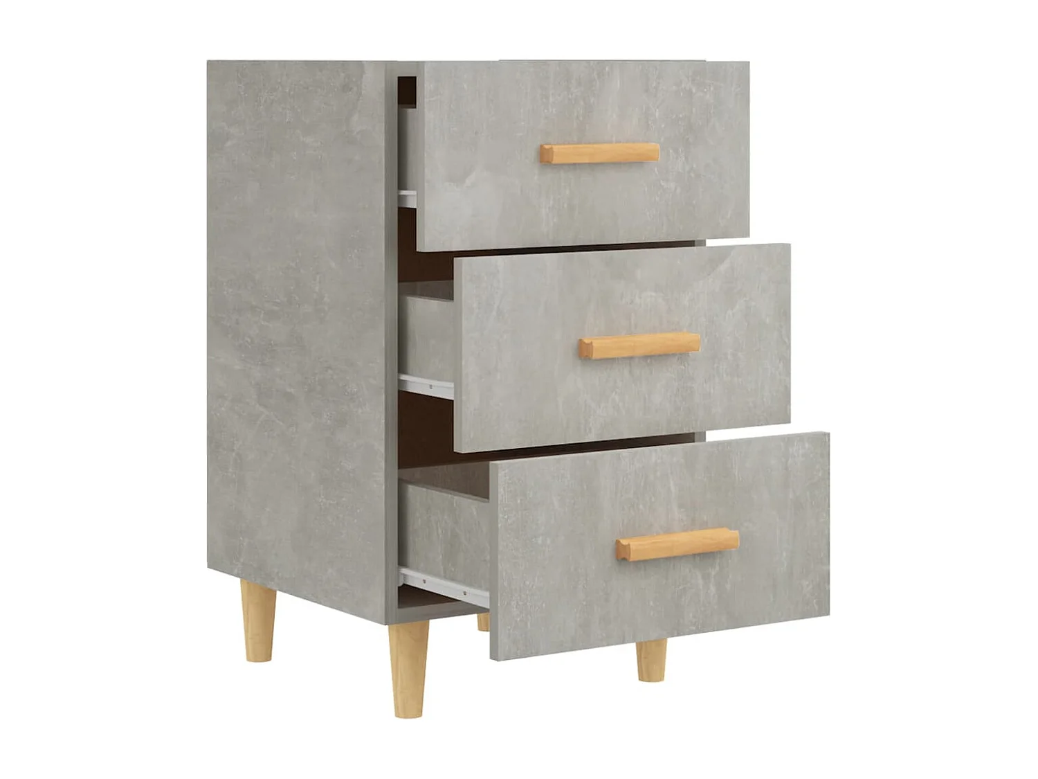 Nachttisch-Beistelltisch Betongrau 40x40x66 cm Holzwerkstoff SHL76950