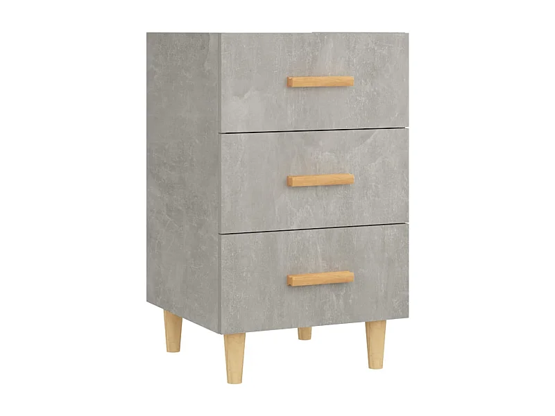 Table de chevet-Petite Table d'appoint-Table de nuit gris béton 40x40x66 cm bois d'ingénierie