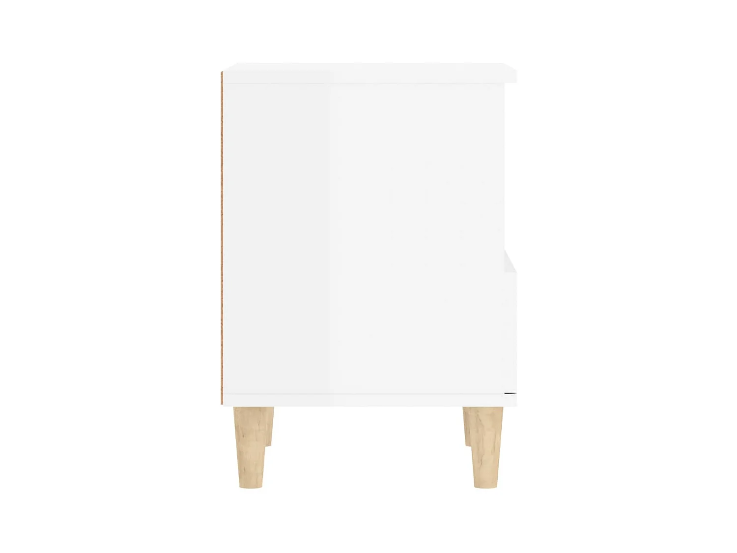 Tables de chevet lot de 2 avec compartiments ouverts Blanc brillant 40x35x50 cm