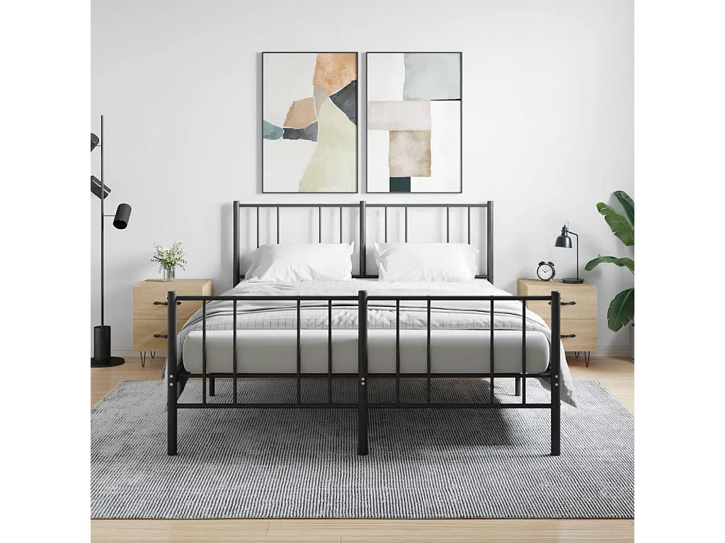 Nachttisch 2er Set-Beistelltisch-Nachttischkommode Sonoma-Eiche 40x35x47,5 cm Holzwerkstoff SHL95189