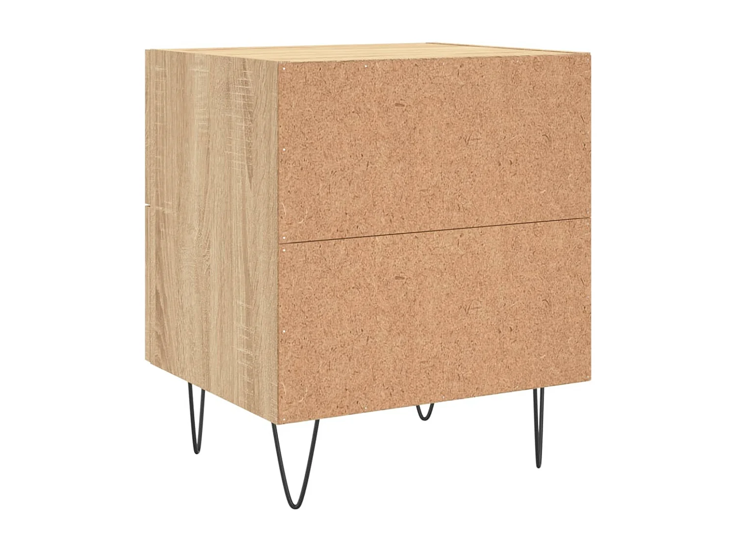 Nachttisch 2er Set-Beistelltisch-Nachttischkommode Sonoma-Eiche 40x35x47,5 cm Holzwerkstoff SHL95189