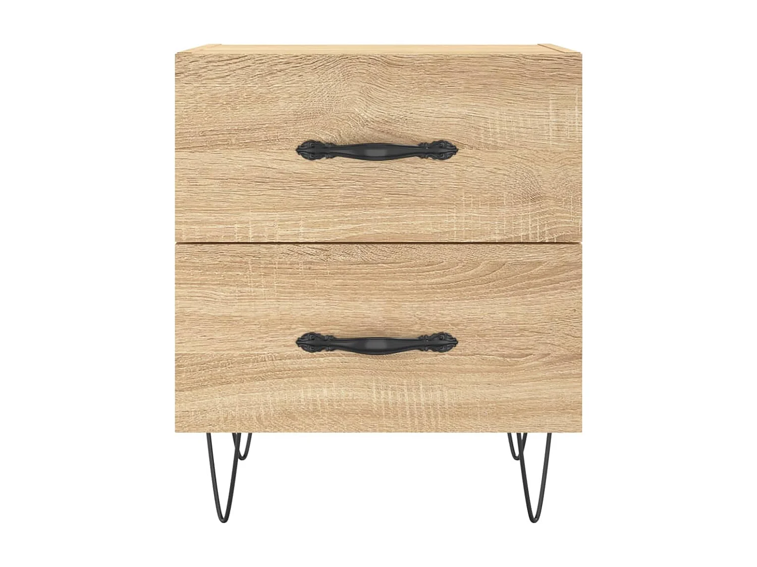 Nachttisch 2er Set-Beistelltisch-Nachttischkommode Sonoma-Eiche 40x35x47,5 cm Holzwerkstoff SHL95189
