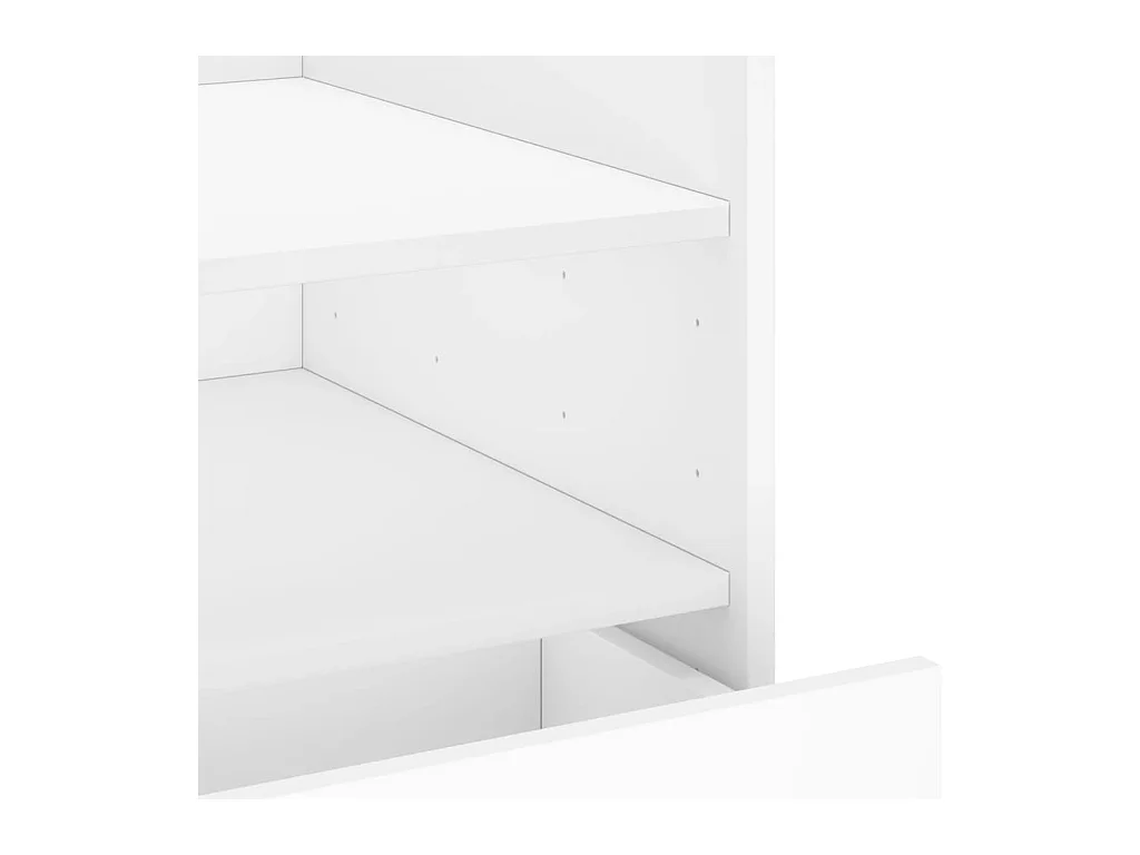 Table de chevet-Table d'appoint Compartiments ouverts blanc 45x50x50 cm bois d’ingénierie