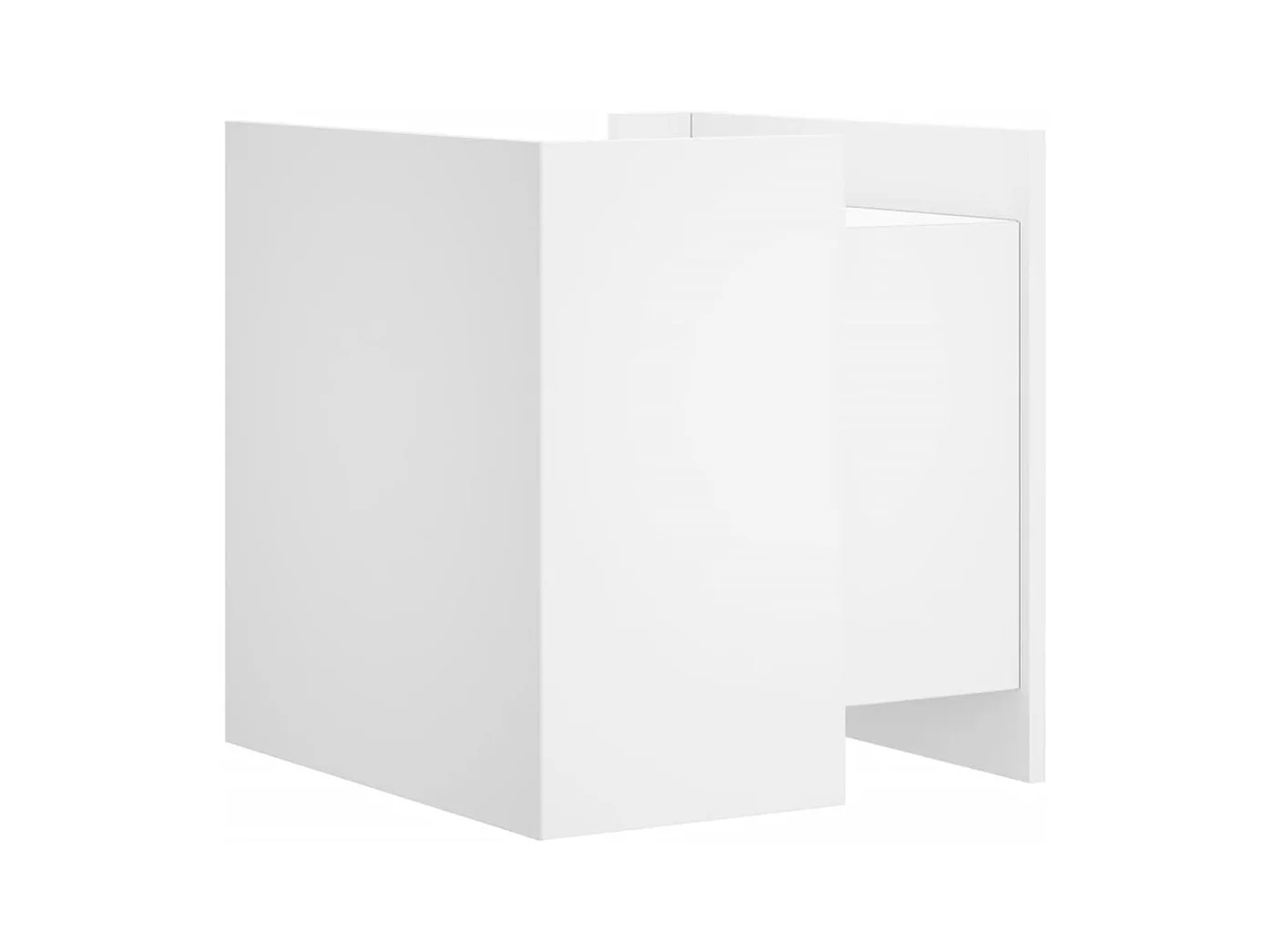 Mesita de noche | Mesilla de noche madera de ingeniería blanco 45x50x50 cm