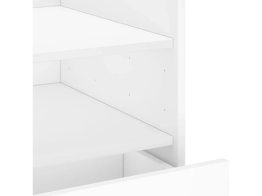 Mesita de noche | Mesilla de noche madera de ingeniería blanco 45x50x50 cm