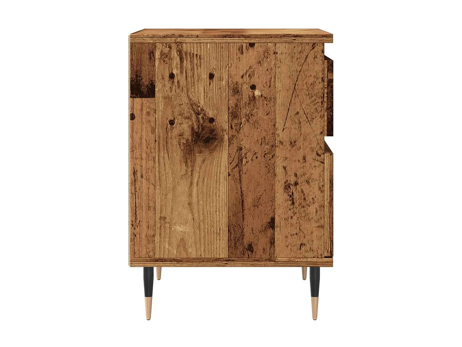 Nachttisch 2er Set-Beistelltisch-Nachttischkommode Altholz-Optik 40x35x50 cm Holzwerkstoff SHL391