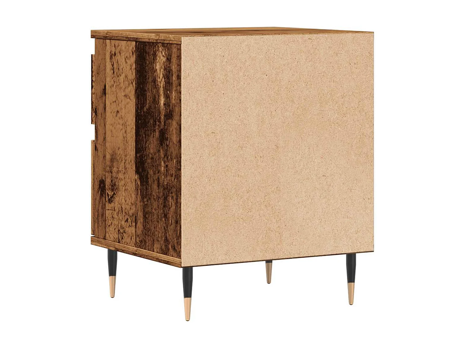 Nachttisch 2er Set-Beistelltisch-Nachttischkommode Altholz-Optik 40x35x50 cm Holzwerkstoff SHL391