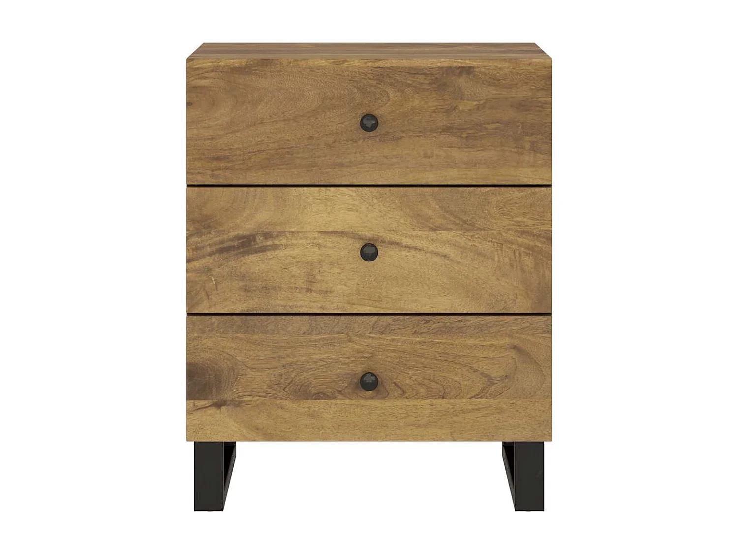 Nachttisch-Beistelltisch 50x33x62 cm Massivholz Mango & Holzwerkstoff SHL2808