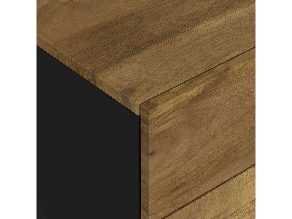 Nachttisch-Beistelltisch 50x33x62 cm Massivholz Mango & Holzwerkstoff SHL2808