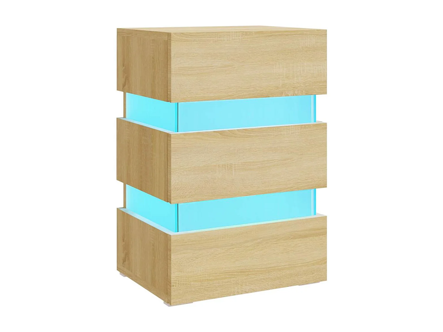 LED-Nachttisch Sonoma-Eiche 45x35x67 cm Holzwerkstoff SHL41649