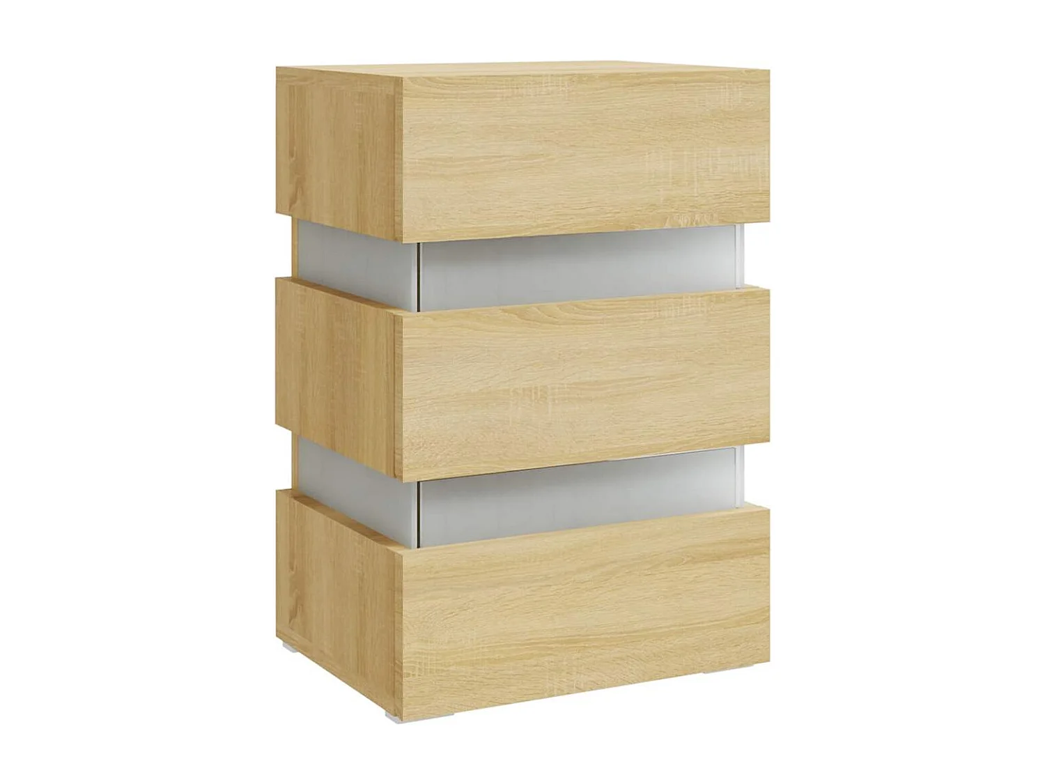 LED-Nachttisch Sonoma-Eiche 45x35x67 cm Holzwerkstoff SHL41649