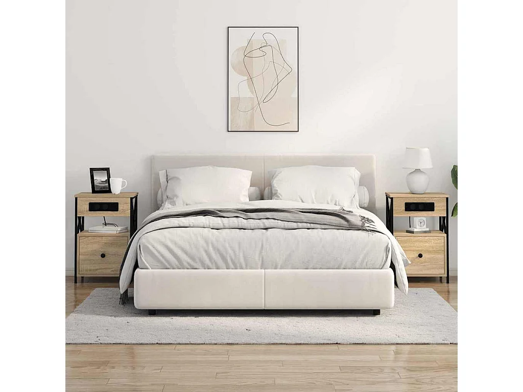 Nachttisch-Beistelltisch Sonoma-Eiche 40 x 31 x 60 cm Holzwerkstoff SHL2530