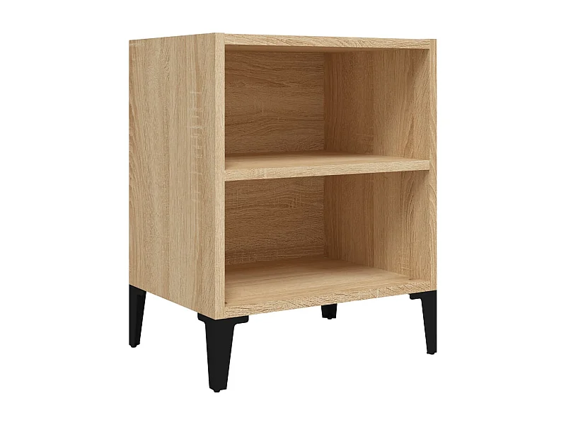 Table de chevet-Petite Table d'appoint avec pieds en métal chêne sonoma 40x30x50 cm