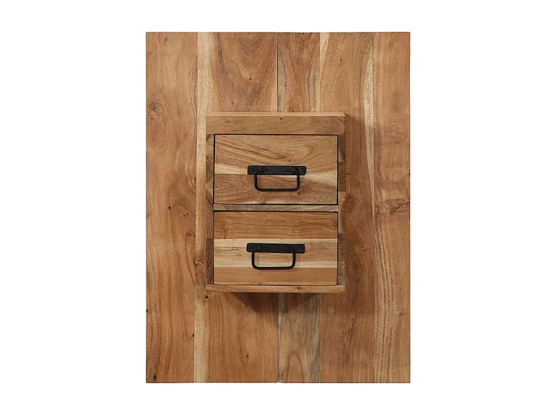 Mesita de noche | Mesilla de noche madera maciza de acacia 60x32x80 cm