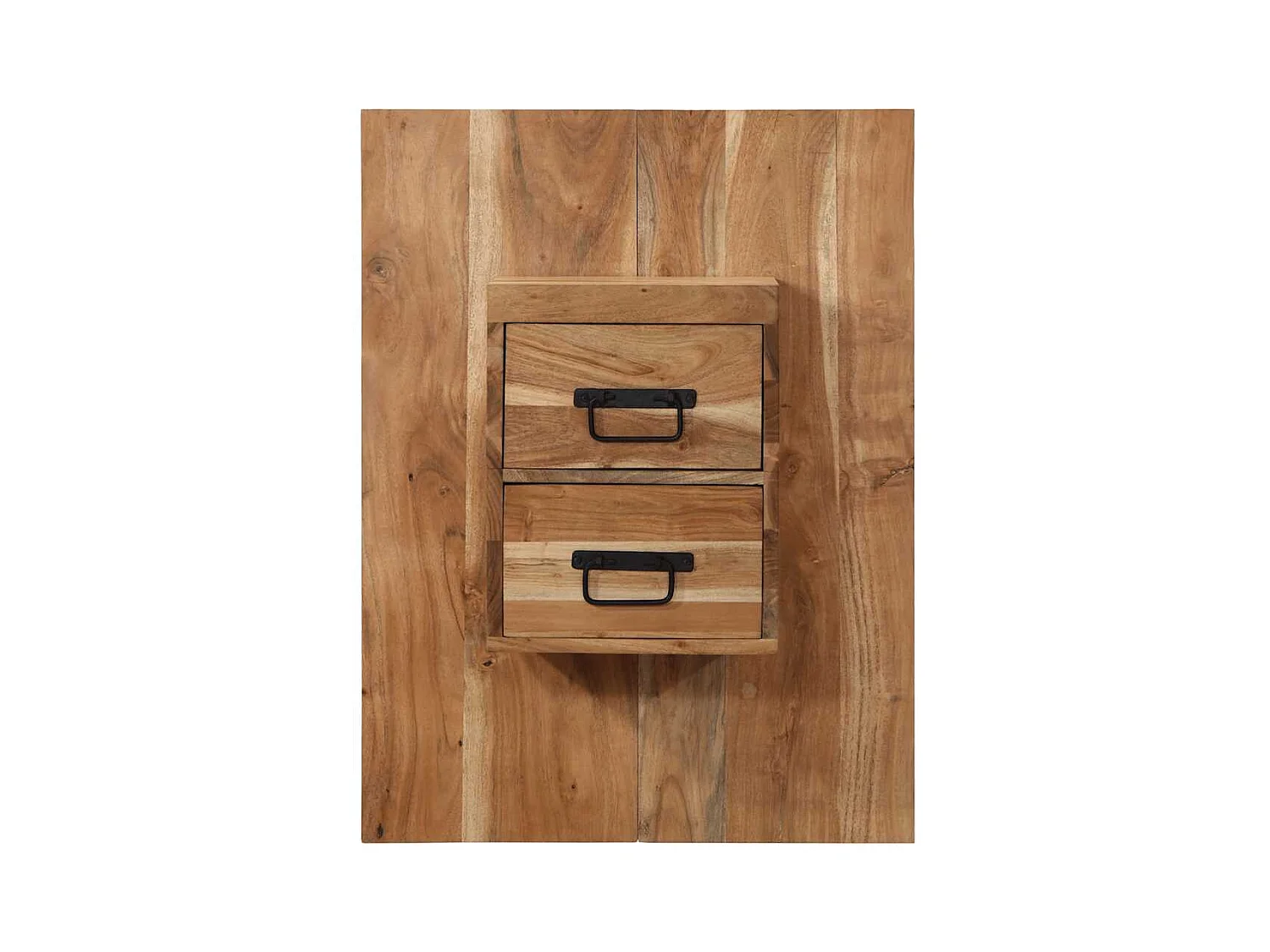 Mesita de noche | Mesilla de noche madera maciza de acacia 60x32x80 cm