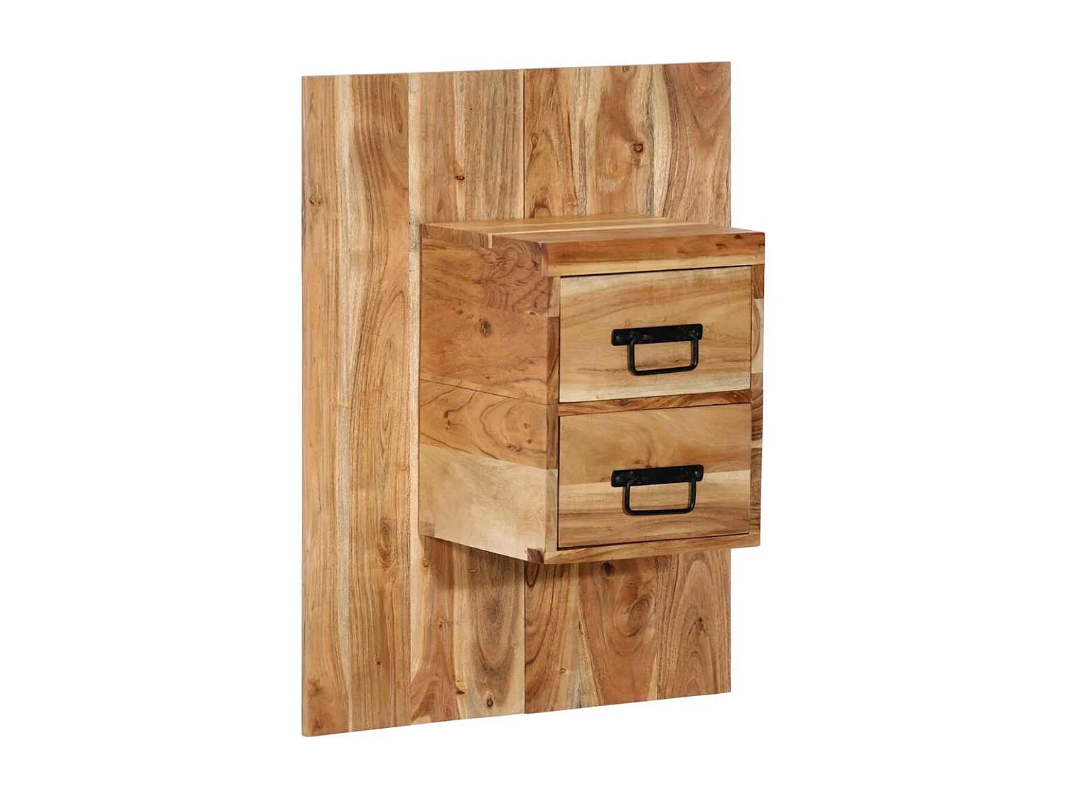 Mesita de noche | Mesilla de noche madera maciza de acacia 60x32x80 cm