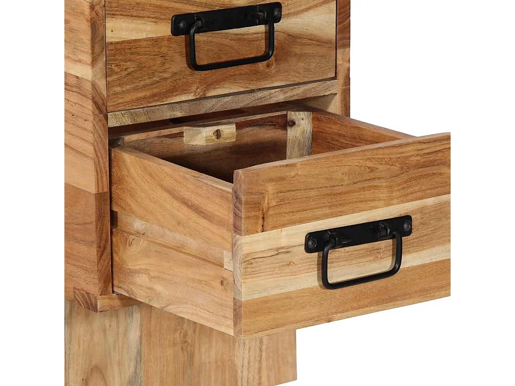 Nachttisch-Beistelltisch 60x32x80 cm Massivholz Akazie SHL98630