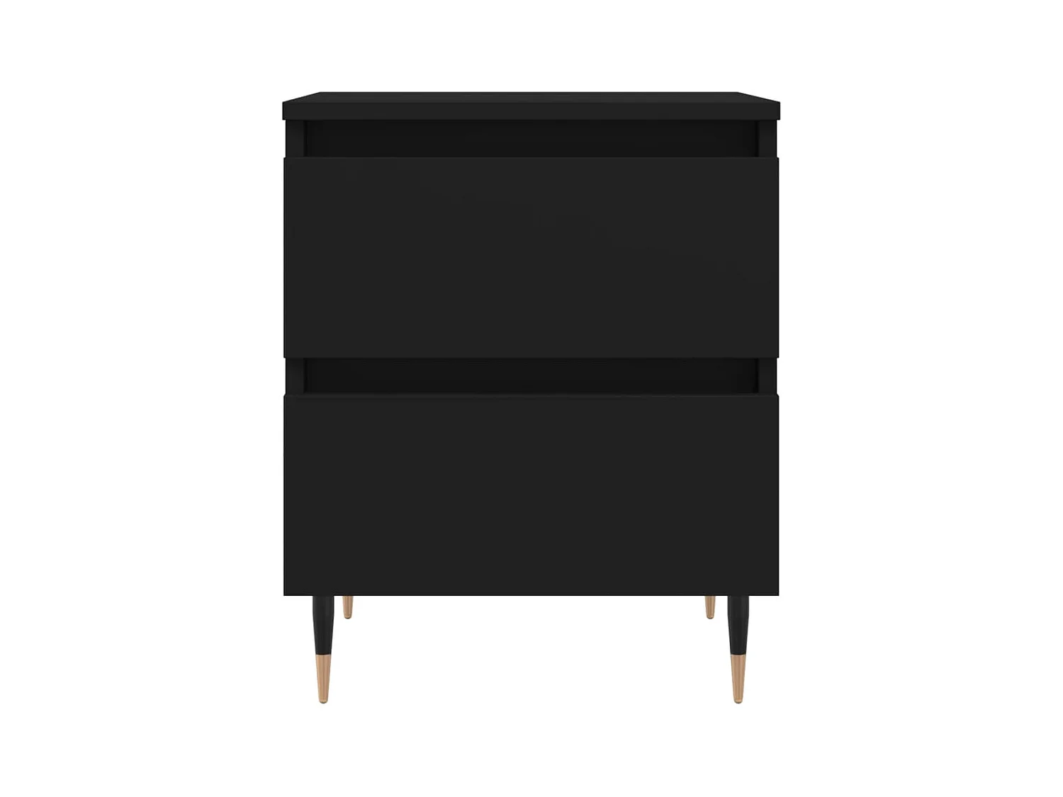 Mesitas de noche | Mesilla de noche 2 uds madera de ingeniería negro 40x35x50 cm