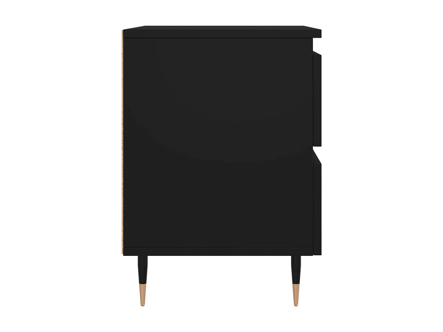 Nachttisch 2er Set-Beistelltisch-Nachttischkommode Schwarz 40x35x50 cm Holzwerkstoff SHL2336