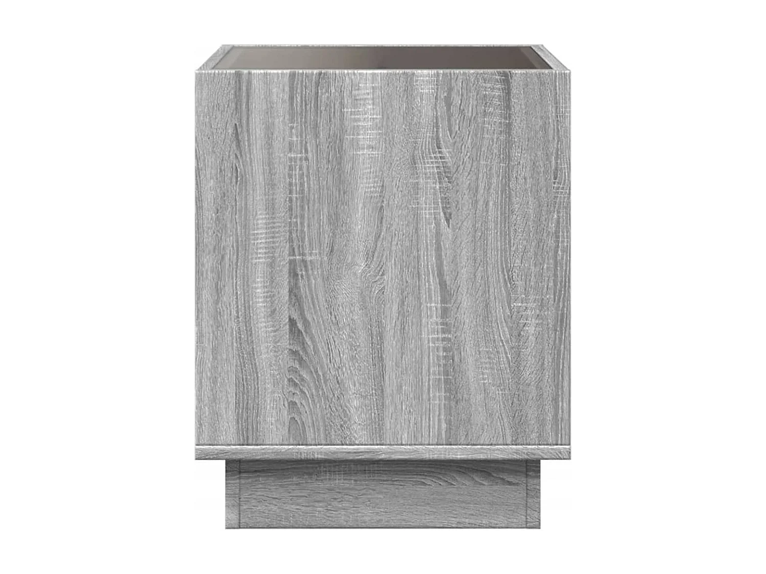 Table de chevet-Table d'appoint avec Éclairage LED infini sonoma gris 50x50x50 cm