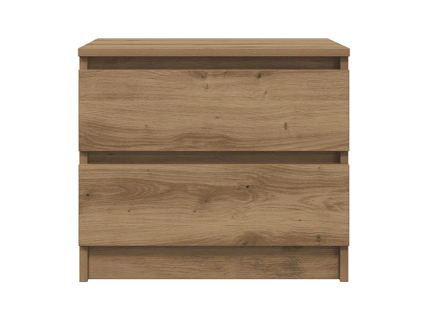 Mesa de Cabeceira Moderna 2 peças derivados de madeira carvalho artisiano