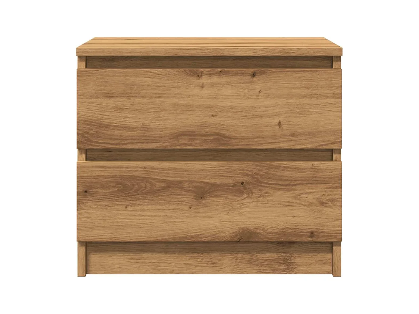 Mesa de Cabeceira Moderna 2 peças derivados de madeira carvalho artisiano