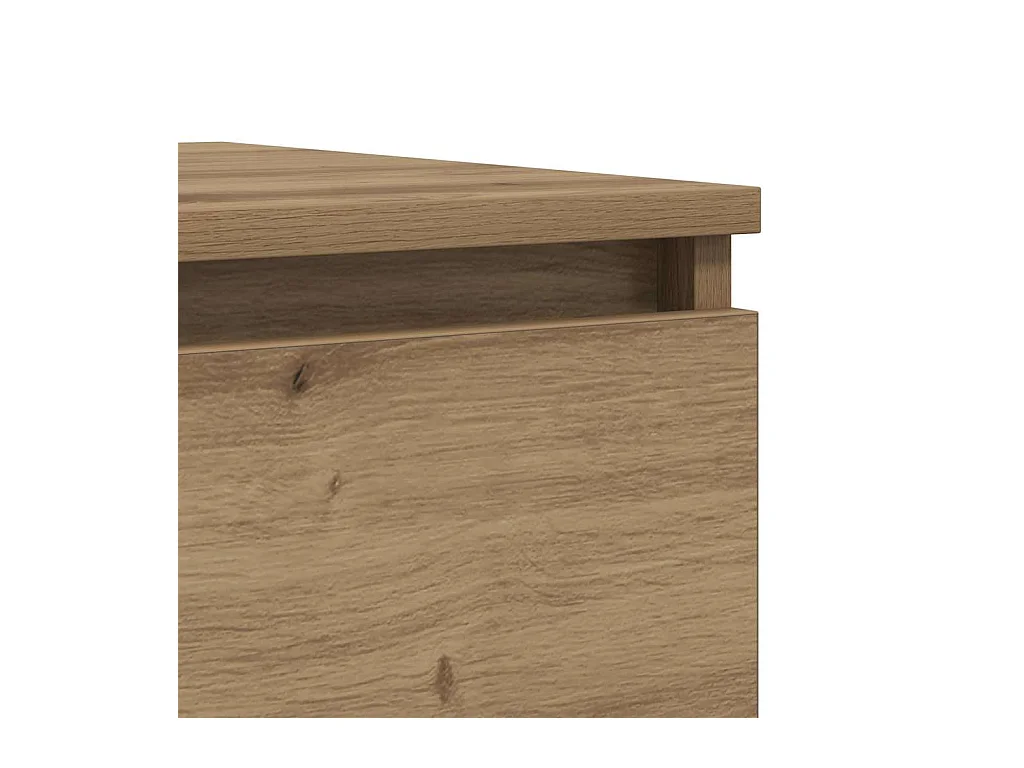 Mesa de Cabeceira Moderna 2 peças derivados de madeira carvalho artisiano