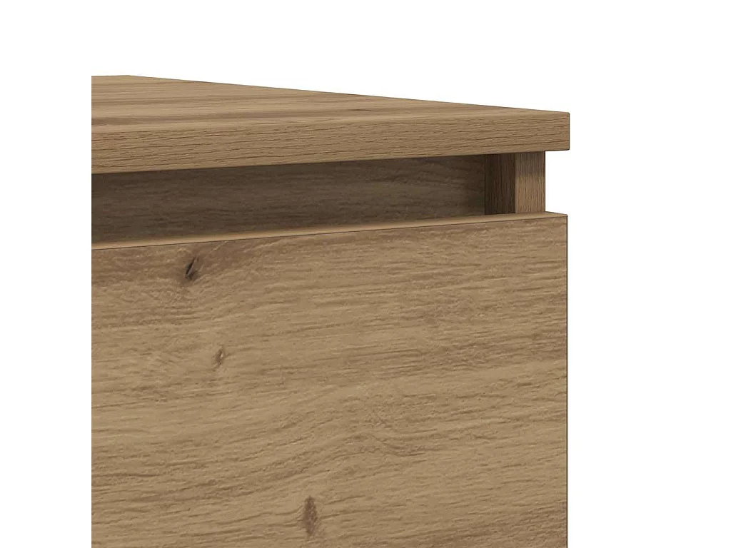 Nachttisch 2er Set-Beistelltisch-Nachttischkommode Artisan-Eiche 50x40x43,5 cm Holzwerkstoff SHL50379