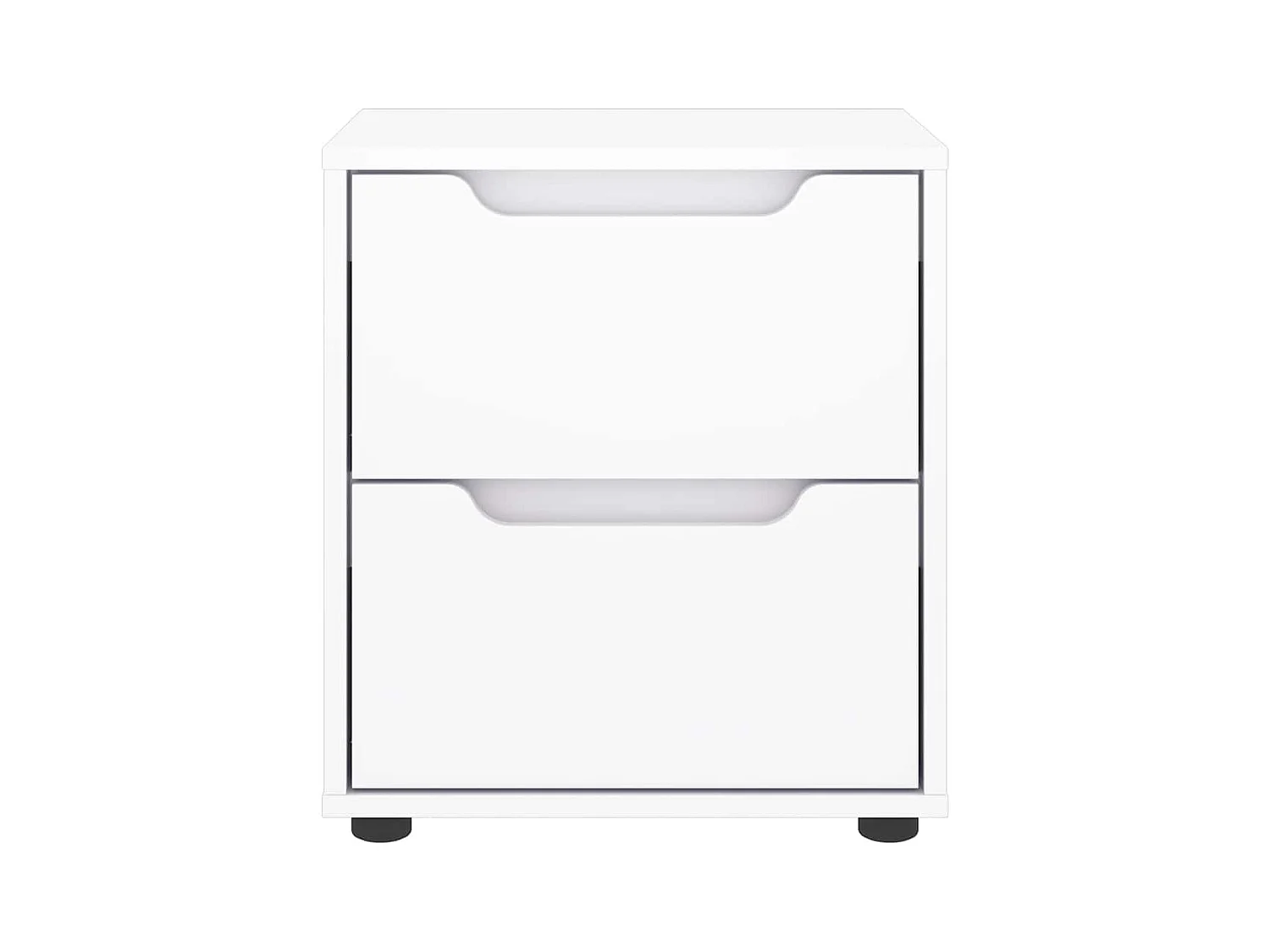 Table de chevet-Table d'appoint-Table de nuit VISNES blanc 45x40x50 cm bois d'ingénierie