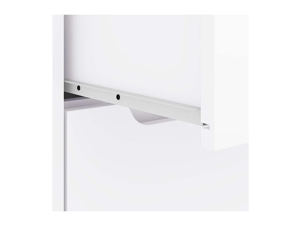 Mesilla de noche | Mesita de noche VISNES blanca 45x40x50 cm madera de ingeniería