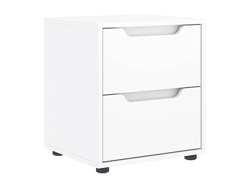 Mesa de Cabeceira | Criado-mudo Moderno VISNES derivados de madeira branco 45x40x50cm