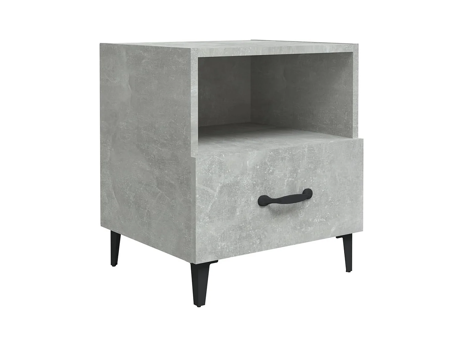 Mesita de noche | Mesilla de noche madera contrachapada gris hormigón